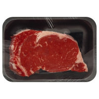Meat Service Counter Beef Ribeye Steak Bone In Seasoned - 1 LB