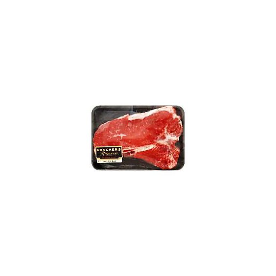 Meat Service Counter Beef T-Bone Steak Seasoned - 1 LB