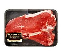Meat Counter Beef T-Bone Steak Seasoned Service Case - 1.50 LB