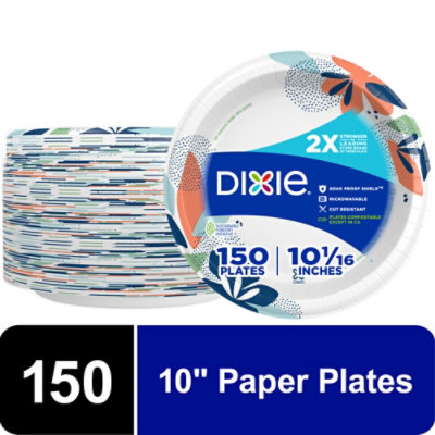 Dixie Everyday Paper Plates Printed 10 1/16 Inch - 150 Count