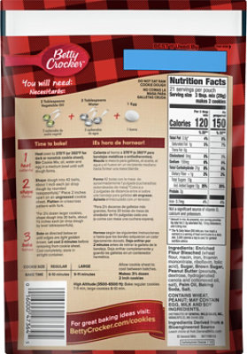 Betty Crocker Cookie Mix Peanut Butter Value Size - 21 Oz - Image 6