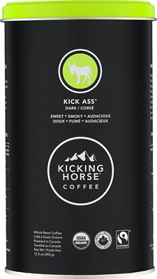 Kicking Horse Coffee Whole Bean Dark Roast Kick Ass - 12.3 Oz - Image 1