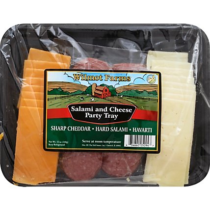Wilmot Farms Party Tray Salami & Cheese Hard Salami Sharp Cheddar & Havarti - 12 Oz - Image 2