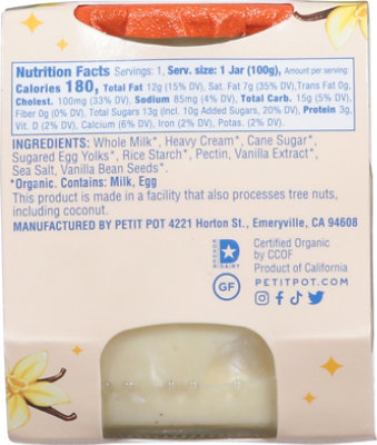 Petit Pot Pudding Organic Vanilla - 4 Oz - Image 6