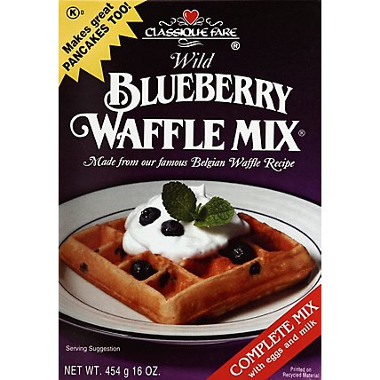 Classique Fare Wild Blueberry Waffle Mix With Eggs And Milk - 16 Oz - Image 2