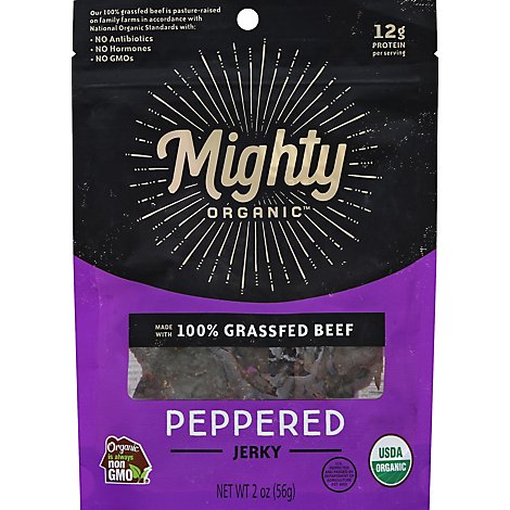 Organic Prairie Jerky Beef Pepper - 2 Oz