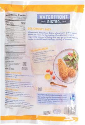waterfront BISTRO Tilapia Fillets Bonesless & Skinless - 16 Oz - Image 5
