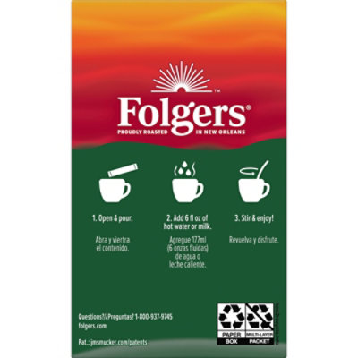 Folgers Classic Decaf Instant Coffee Crystals Packets - 6 Count - Image 8