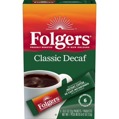 Folgers Coffee Instant Classic Decaf - 6-0.07 Oz - Image 1