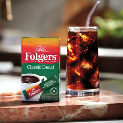 Folgers Classic Decaf Instant Coffee Crystals Packets - 6 Count - Image 7