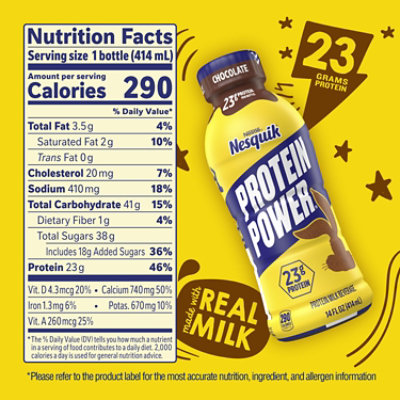 Nesquik Protein Power Chocolate Milk Drink Ready to Drink - 14 Fl. Oz. - Image 4