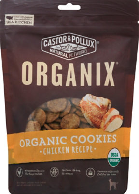 Castor & Pollux Organix Dog Treats Organic Cookies Chicken Flavor Bag - 12 Oz - Image 2