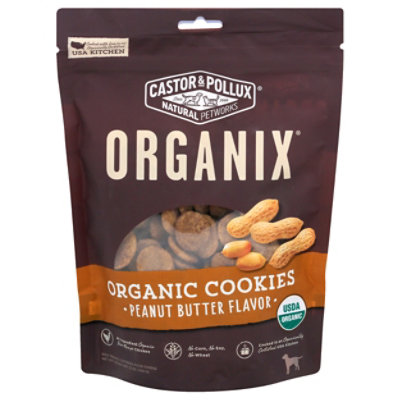 Castor Pollux Organix Dog Cookies Peanut Butter Flavor Bag 12 Oz andronicos