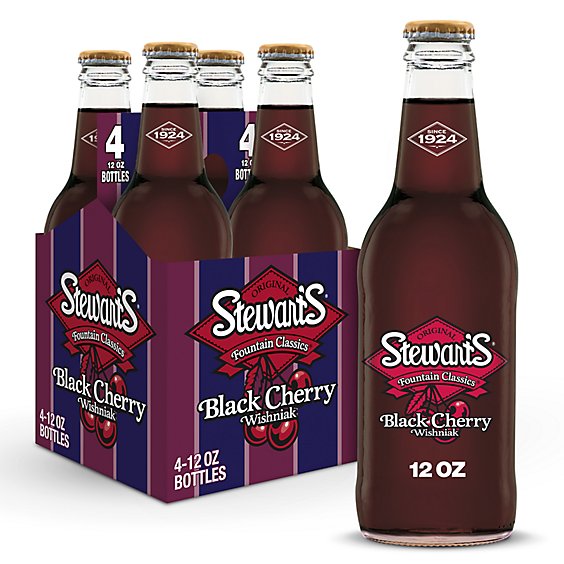 Stewarts Made With Sugar Black Cherry Wishniak Bottle - 4-12 Fl. Oz.