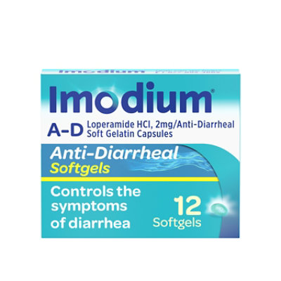 Imodium Anti-Diarrheal Softgels - 12 Count - Image 1