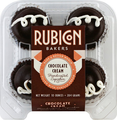 Rubicon Bakers Chocolate Cream Cupcakes - 4 Count - Image 2