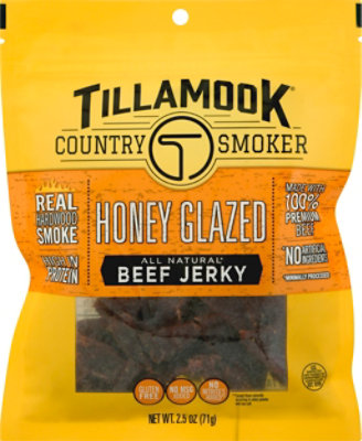 Tillamook Country Smoker Simply Crafted Beef Jerky Honey Glazed - 2.5 Oz - Image 2