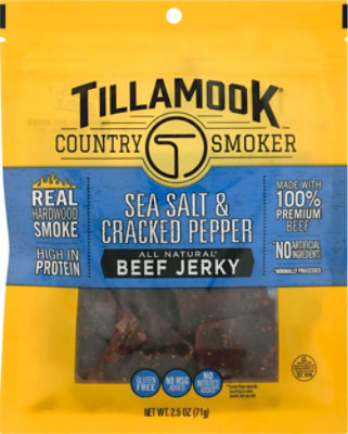 Tillamook Country Smoker Simply Crafted Beef Jerky Sea Salt & Pepper - 2.5 Oz - Image 2