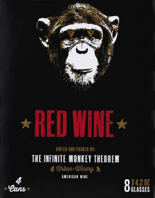 The Infinite Monkey Theorem Red Cans Wine - 4-250 Ml - vons