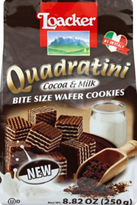 Loacker Quadratini Cocoa & Milk - 8.82 Oz - Image 2