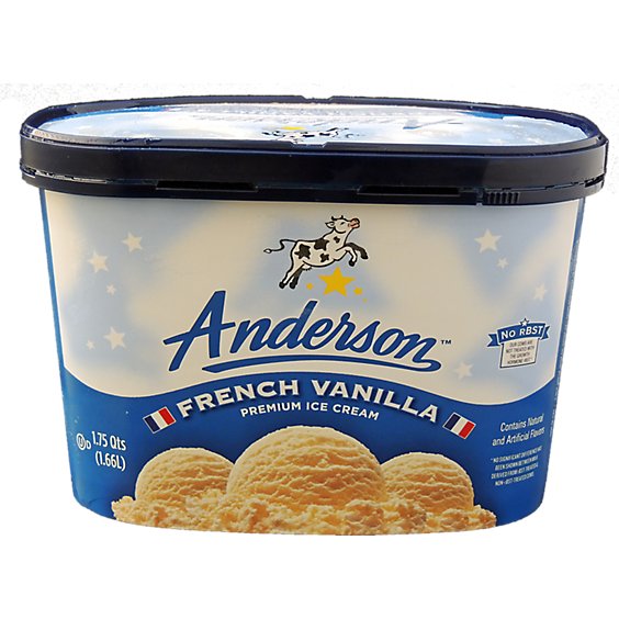 Anderson French Vanilla Ice Cream - 1.75 Quart