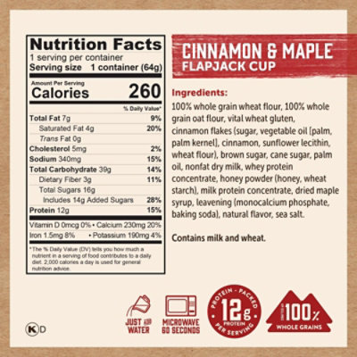 Kodiak Cinnamon & Maple Flapjack Power Cup - 2.25 Oz - Image 6