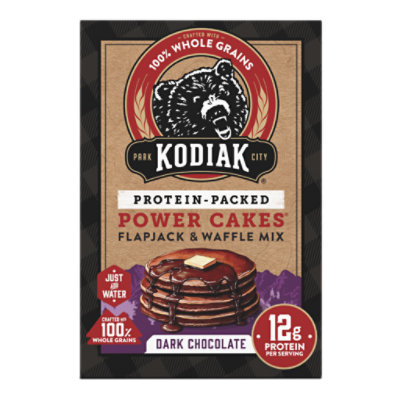 Kodiak Dark Chocolate Flapjack & Waffle Mix Box - 18 Oz