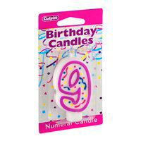 Culpitt Candle Numeral Purple 9 - Each