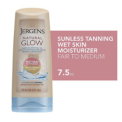 Jergens Natural Glow Fair To Medium Skin Self Tanner Lotion - 7.5 Oz - Image 1