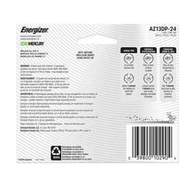 Energizer Orange Tab Size 13 Hearing Aid Batteries - 24 Count - Image 2