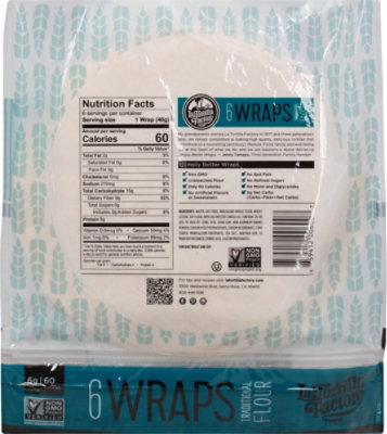 La Tortilla Factory Non Gmo Wraps Traditional Flour - 8.46 Oz - Image 3