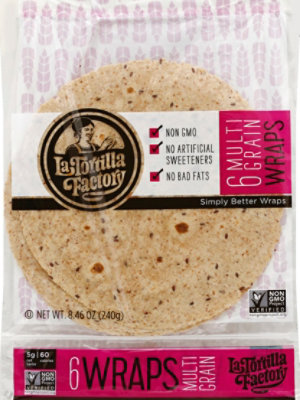 La Tortilla Factory Non Gmo Wraps Multi Grain - 8.46 Oz - Image 2