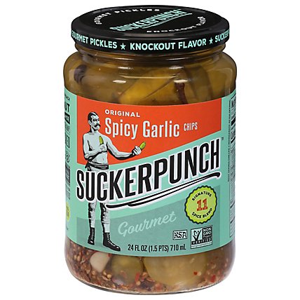 SuckerPunch Pickles Spicy Garlic Originals - 24 Oz - Image 2