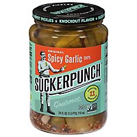 SuckerPunch Pickles Spicy Garlic Originals - 24 Oz - Image 1