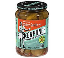 SuckerPunch Pickles Spicy Garlic Originals - 24 Oz