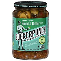 SuckerPunch Pickles Gourmet Bread N Better Spicy - 24 Fl. Oz. - Image 3
