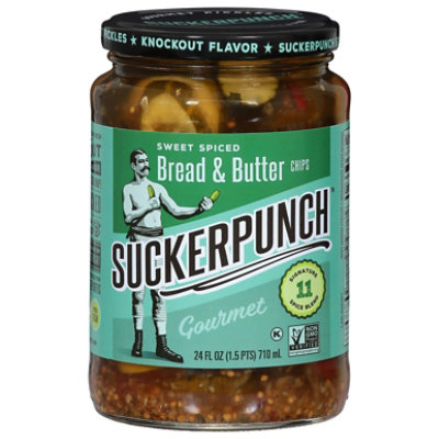 SuckerPunch Pickles Gourmet Bread N Better Spicy - 24 Fl. Oz.
