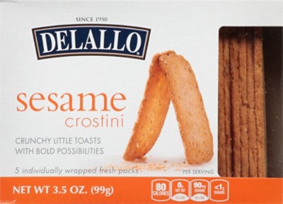 DeLallo Crostini Sesame - 3.5 Oz - Image 2
