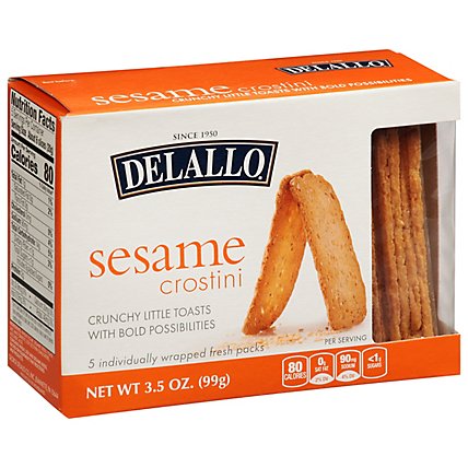 DeLallo Crostini Sesame - 3.5 Oz - Image 1