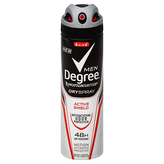 Degree For Men Motionsense Anti-perspirant Spray Active Shield - 3.8 Oz
