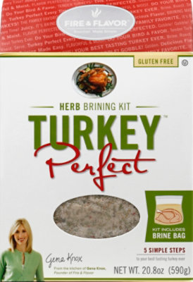 Fire & Flavor Turkey Perfect Brine Kit Herb Gluten Free - 20.8 Oz - Image 2