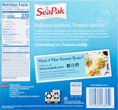SeaPak Shrimp & Seafood Co. Clam Strips Oven Crispy - 12 Oz - Image 5