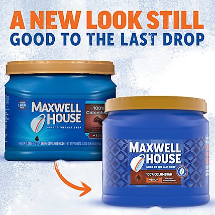 Maxwell House Medium Roast 100% Colombian Ground Coffee Canister - 24.5 Oz - Image 2