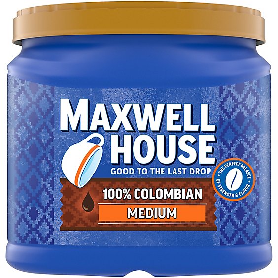 Maxwell House Medium Roast 100% Colombian Ground Coffee Canister - 24.5 Oz