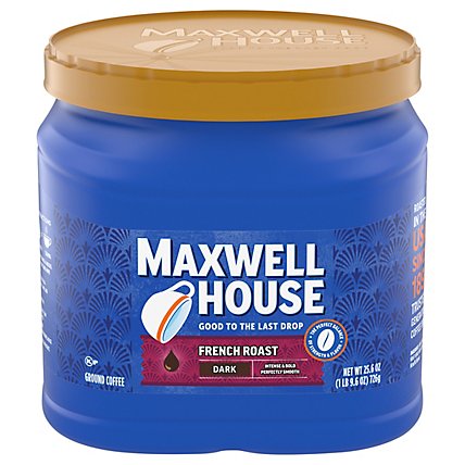 Maxwell House Dark Roast French Roast Ground Coffee Canister - 25.6 Oz - Image 5