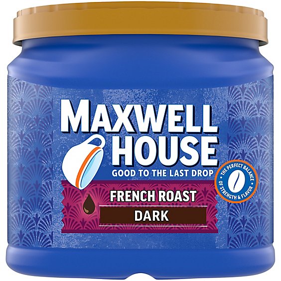 Maxwell House Dark Roast French Roast Ground Coffee Canister - 25.6 Oz