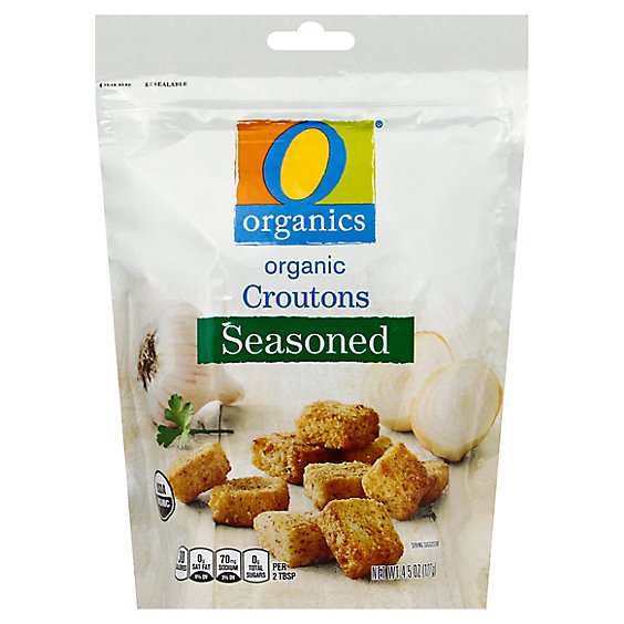 O Organics Organic Croutons Seasoned - 4.5 Oz