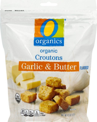 O Organics Organic Croutons Garlic & Butter Flavored - 4.5 Oz - Image 2