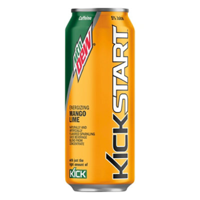 Mtn Dew Soda Kickstart Energizing Mango Lime - 16 Fl. Oz. - Image 3