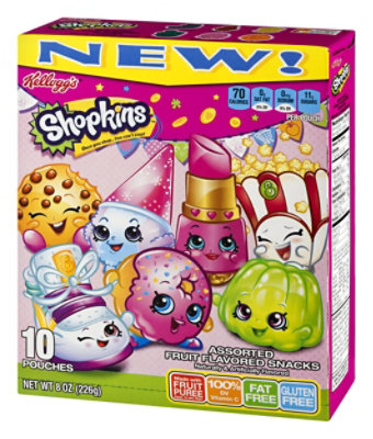 Kelloggs Fruit Flavored Snacks Assorted Shopkins 10 Count - 8 Oz - Image 4